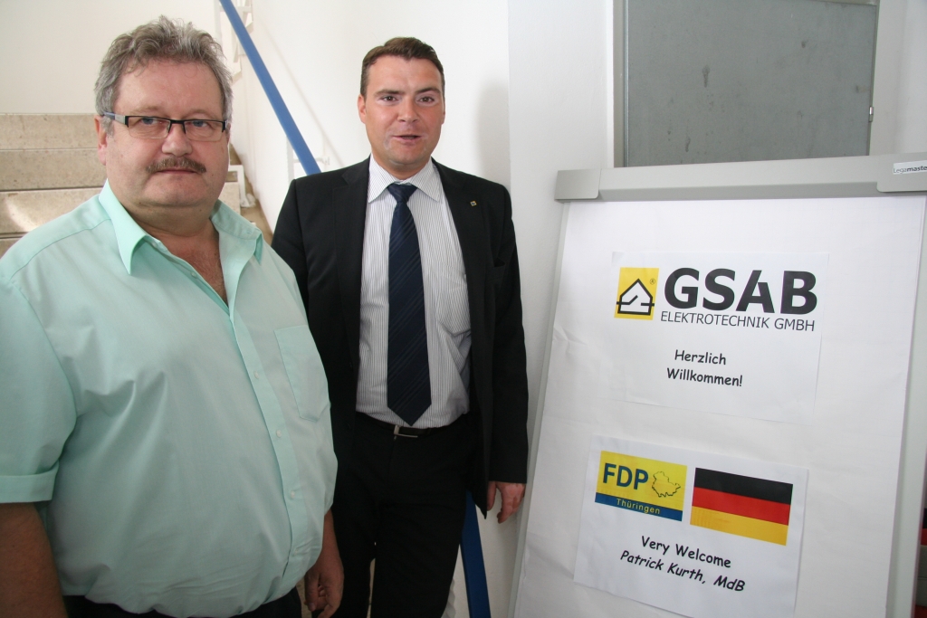 Herzliche Begrung bei der Firma GSAB