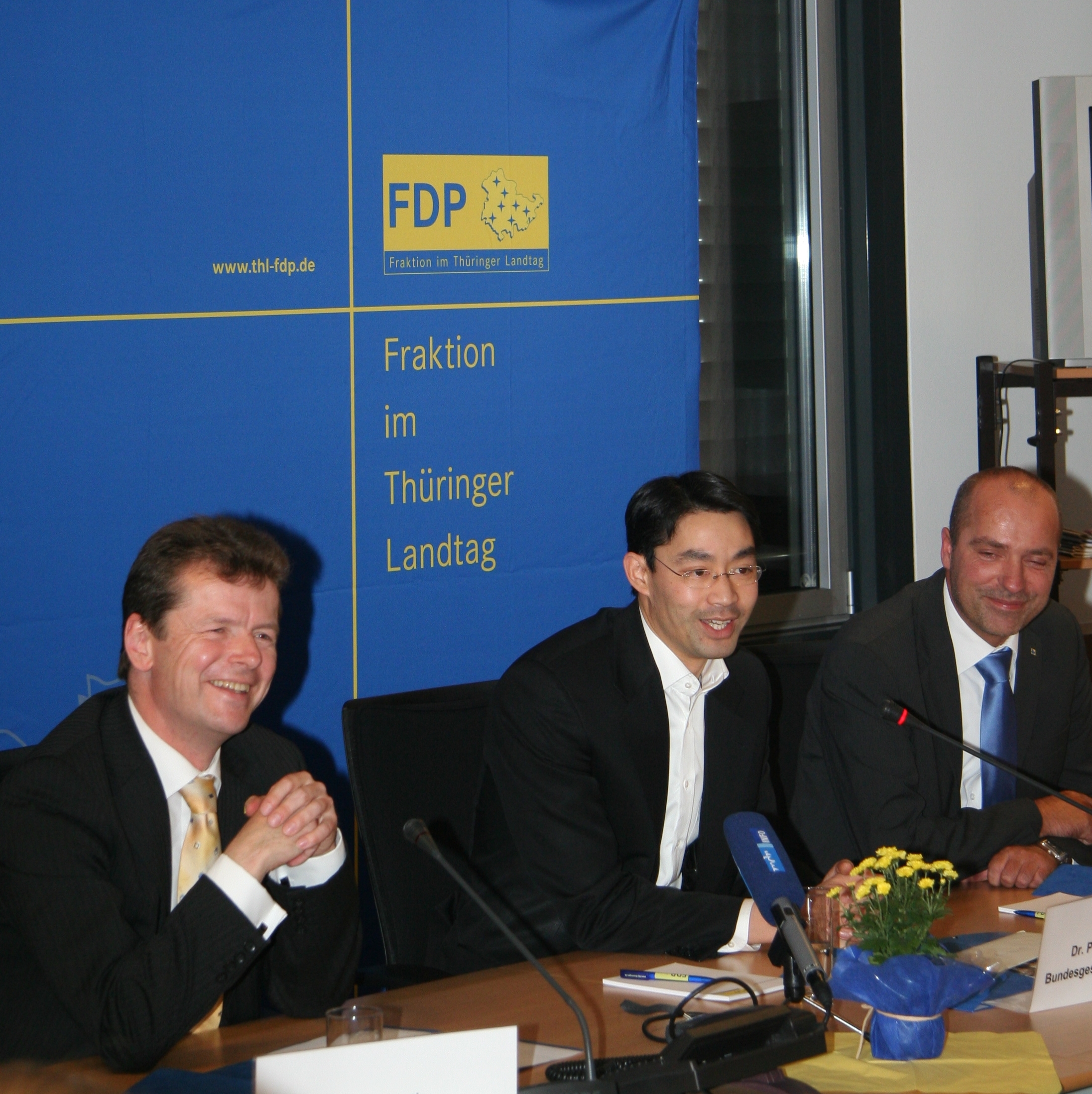 Uwe Barth, MdL, Philipp Rösler, Marian Koppe, MdL