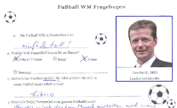 Landeschef Uwe Barth im Fragebogen