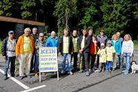 Start der Wanderung am Rennsteighaus