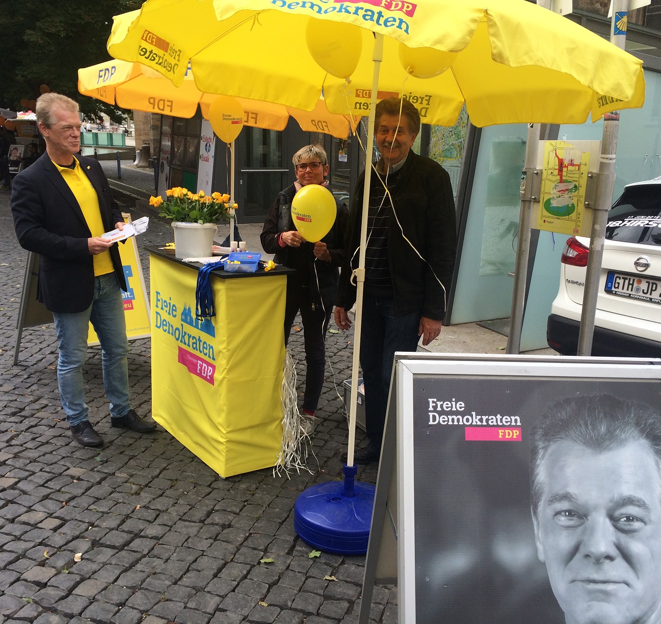Martin Mölders beim Wahlkampf in Gotha