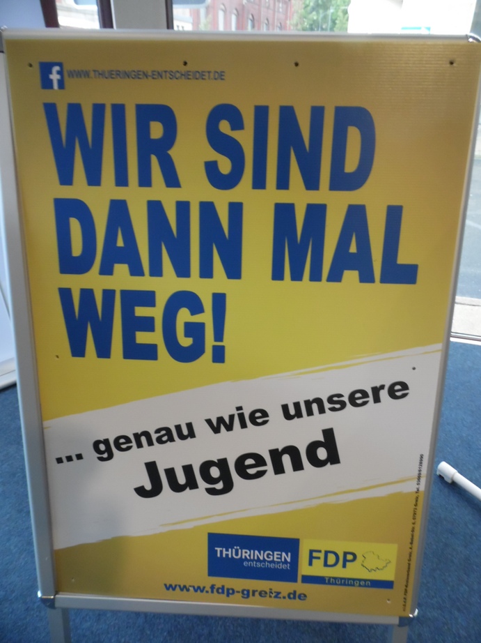 Eigene Plakate des FDP-Kreisverbands Greiz