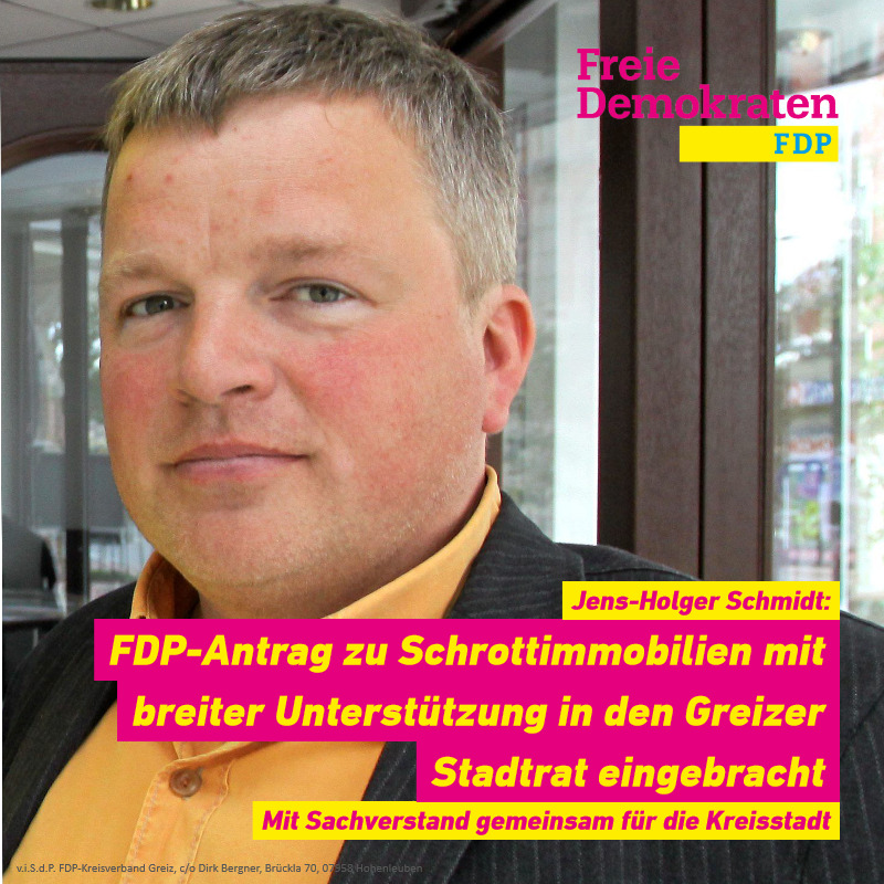 FDP-Stadtrat jens-Holger Schmidt in Greiz