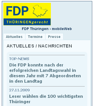 FDP Thringen mobileWeb