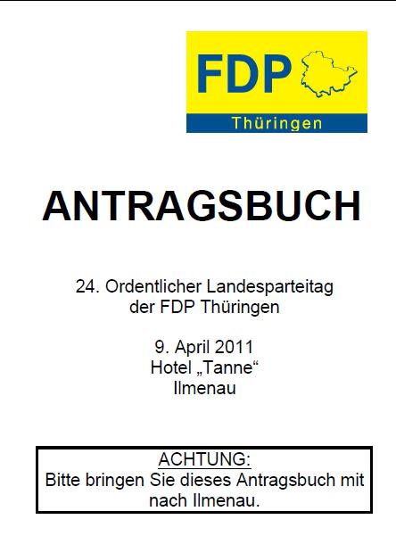 Antragsbuch zum 24. Ordentlichen Landesparteitag