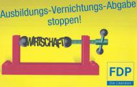 Das Plakat zur Aktion Ausbildungsplatzabgabe