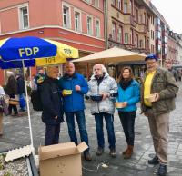 Die Aktiven der Saalfelder FDP zur Ostereieraktion
