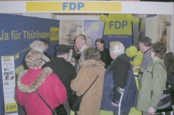 Viel los am am FDP-Stand