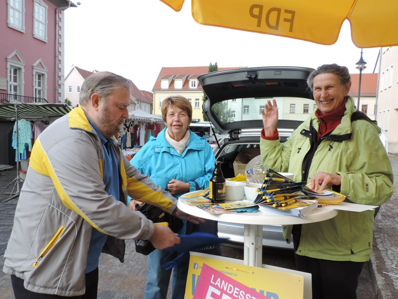 Wahlkampfstand in Klleda